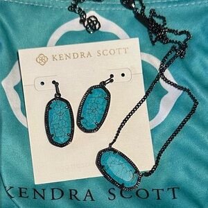 Set of Kendra Scott earrings and necklace